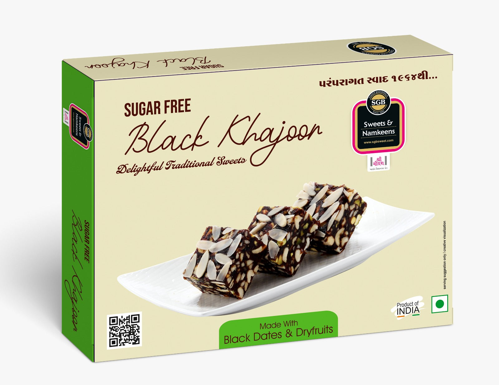 sugar free Black Khajur Pak